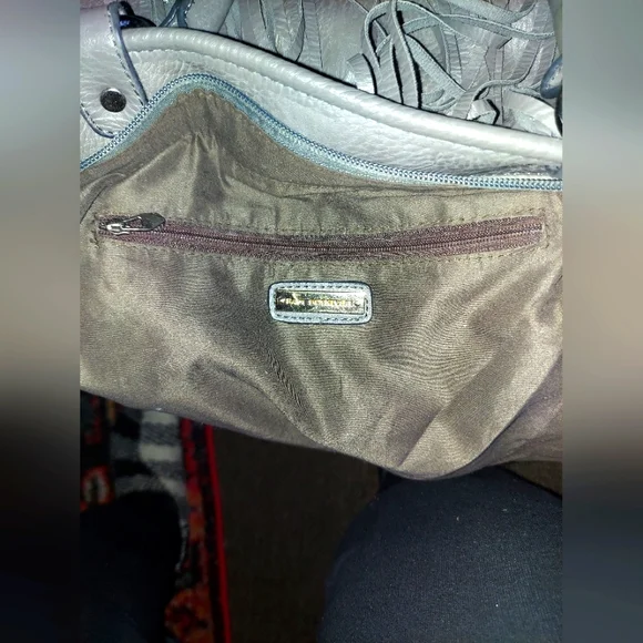 FRINGE BAG, GREY, BEAUTIFUL BAG, BY BAM FOREVER, CROSSBODY/TOP HANDLE, - Picture 10 of 10